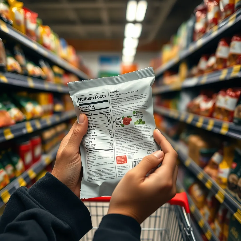 Retourner l'emballage pour lire le tableau nutritionnel est le premier réflexe à adopter en rayon