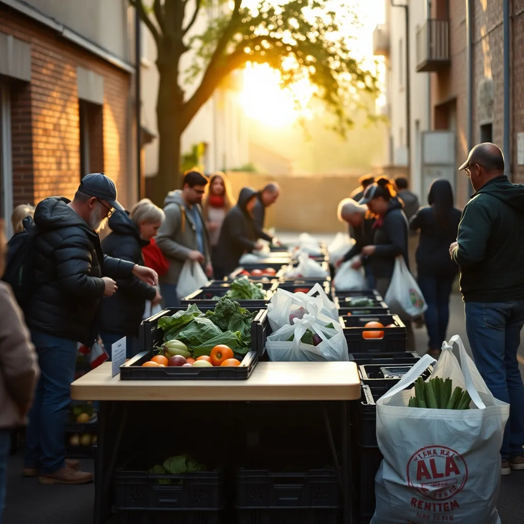 La distribution hebdomadaire est un moment de convivialité entre amapiens et producteur