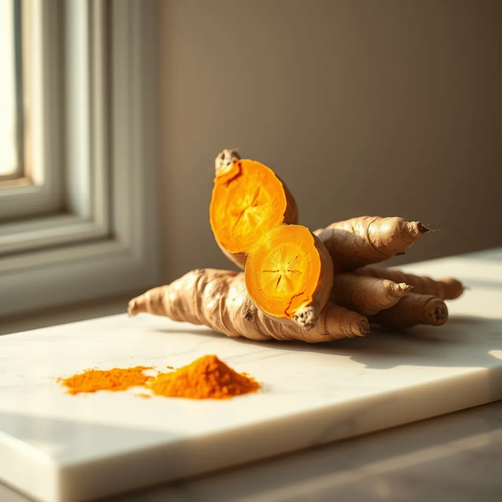 Le rhizome de curcuma frais ne contient que 3 à 5 % de curcumine