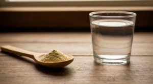 Une cuillère de poudre de psyllium blond et un grand verre d'eau : le duo indispensable pour une prise efficace