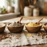 Farines sans gluten : sarrasin, riz, pois chiche et leurs comportements