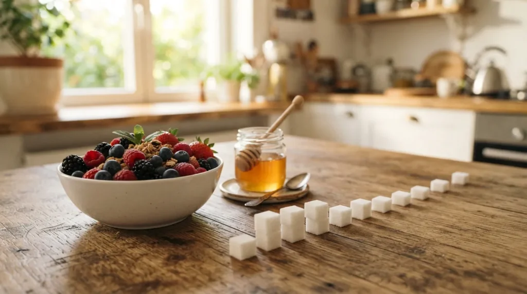 Réduire le sucre par paliers en le remplaçant progressivement par des alternatives naturelles comme les fruits frais et le miel